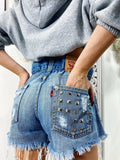 Short Levi’s Vintage bagno medio con borchie