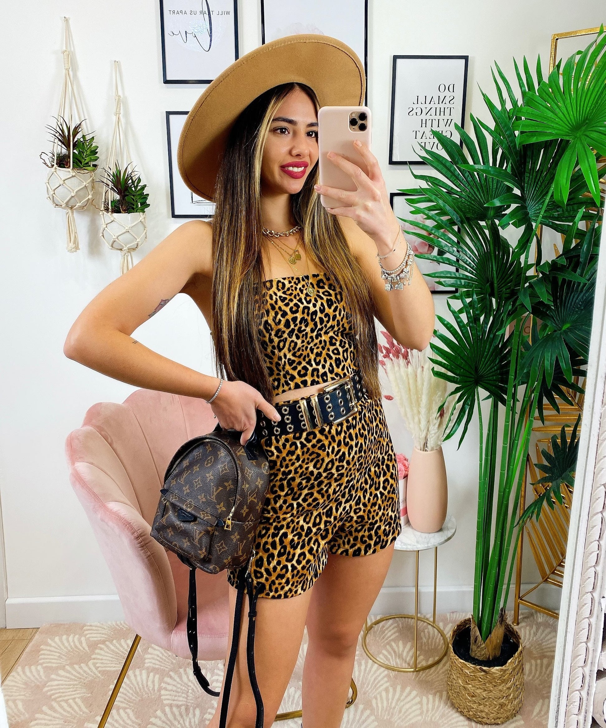 Completo top e pantaloncino maculato