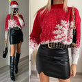 Maxi maglione con fiocco di neve