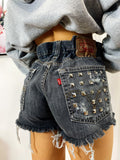 Short Levi’s Vintage con Borchie bagno grigio scuro