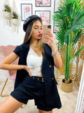 Completo Short e Smanicato Nero