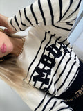 Maglione Amour bianco e nero