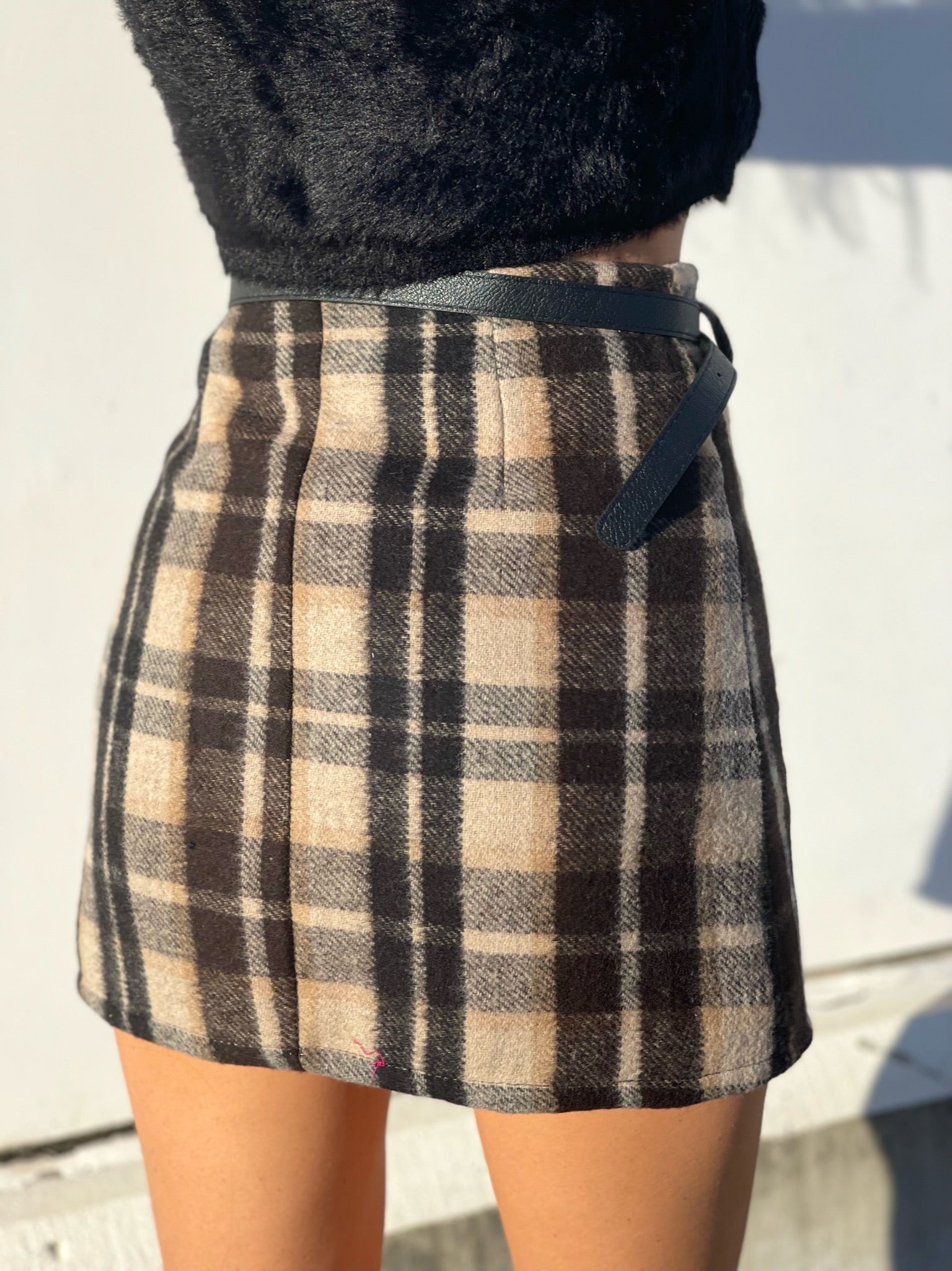 Gonna in tweed brown