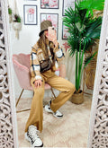Giacca a quadri Corta Beige