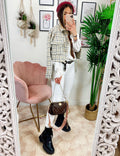 Giacca in tweed beige