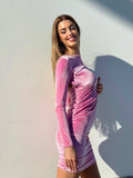 Abito in velluto schiena aperta con strass
