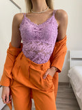 Bralette in pizzo lilla