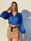 Gonna in ecopelle con cintura nude