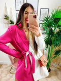Abito Blazer fucsia Bianco