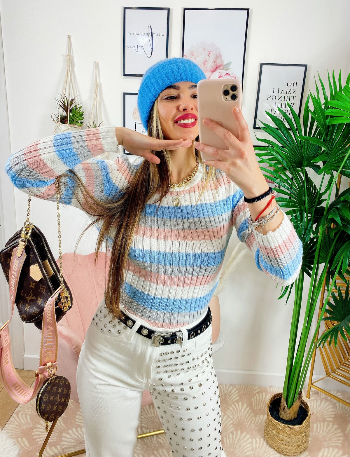 Maglioncino a righe Multicolor