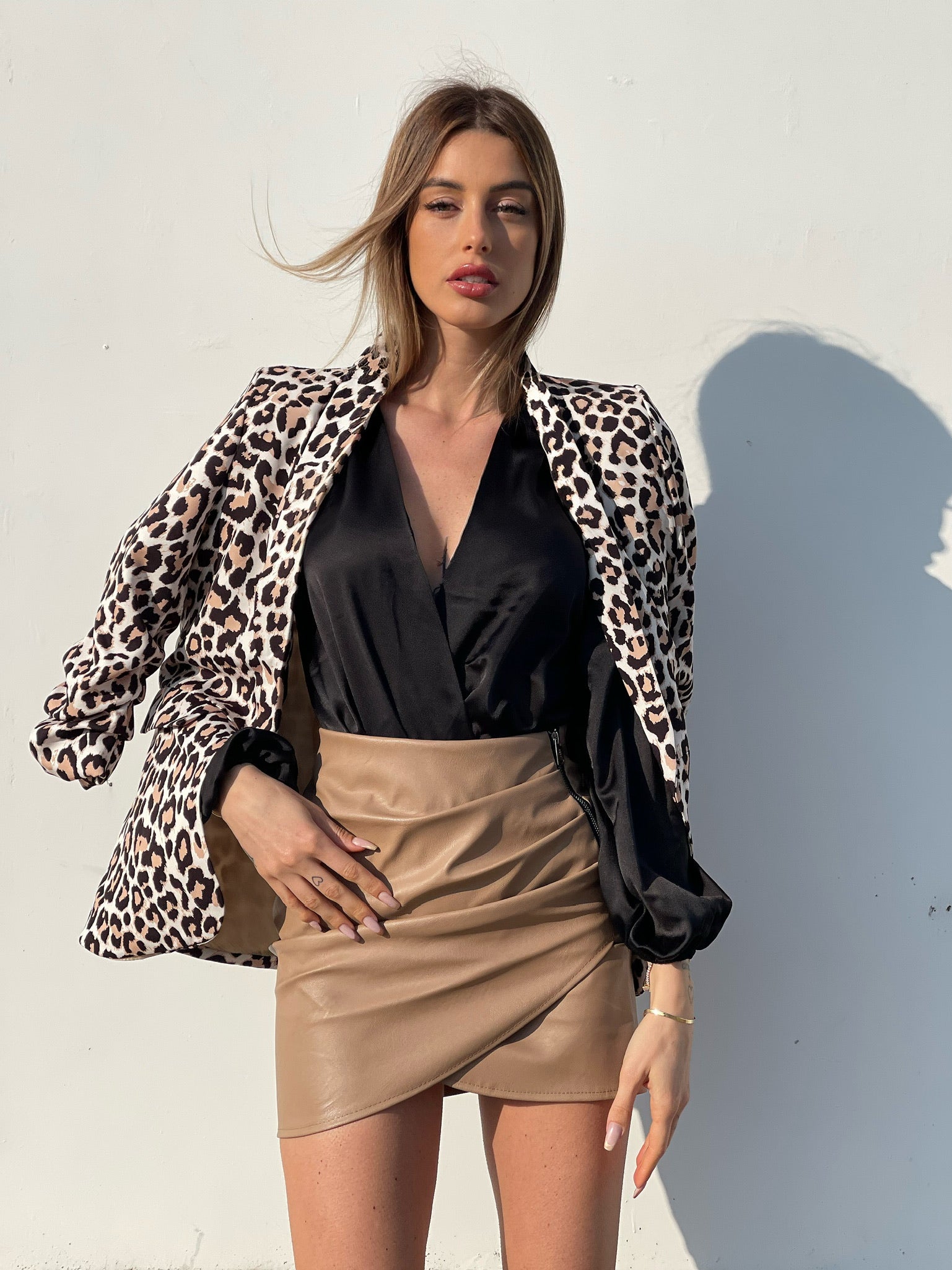 Giacca maculata beige