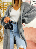 Cardigan lungo grigio