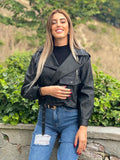 Giacca in eco pelle nera