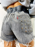 Short Levi’s Vintage con Borchie bagno grigio