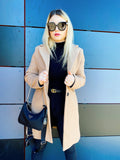 Giaccone camel con bottoni