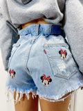 Short Levi’s Vintage stampa topolina e strappi