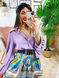 Camicia con borsetta lilla