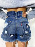 Short Levi’s Vintage con stampa topolino sfrangiato