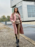 Cappotto over rosa