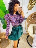 Blusa a fiorellini lilla