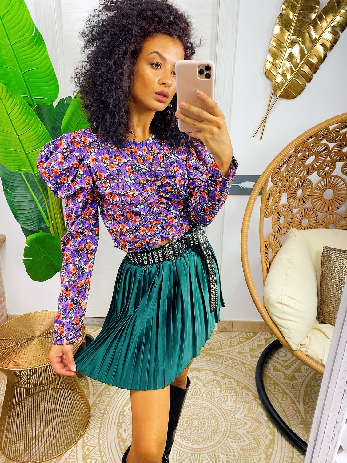 Blusa a fiorellini lilla