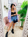 Giacca effetto bandana Lilla