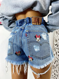 Short Levi’s Vintage stampa topolina con strappi