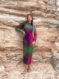 Abito in velo multicolor