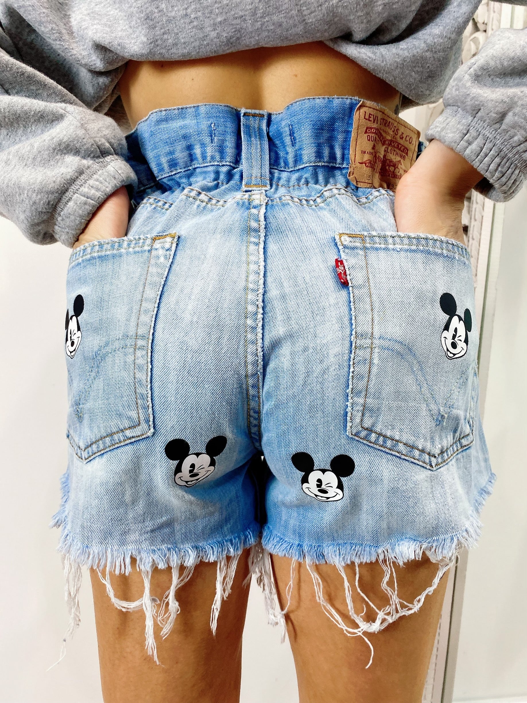 Short Levi’s Vintage con stampa topolino bagno chiaro