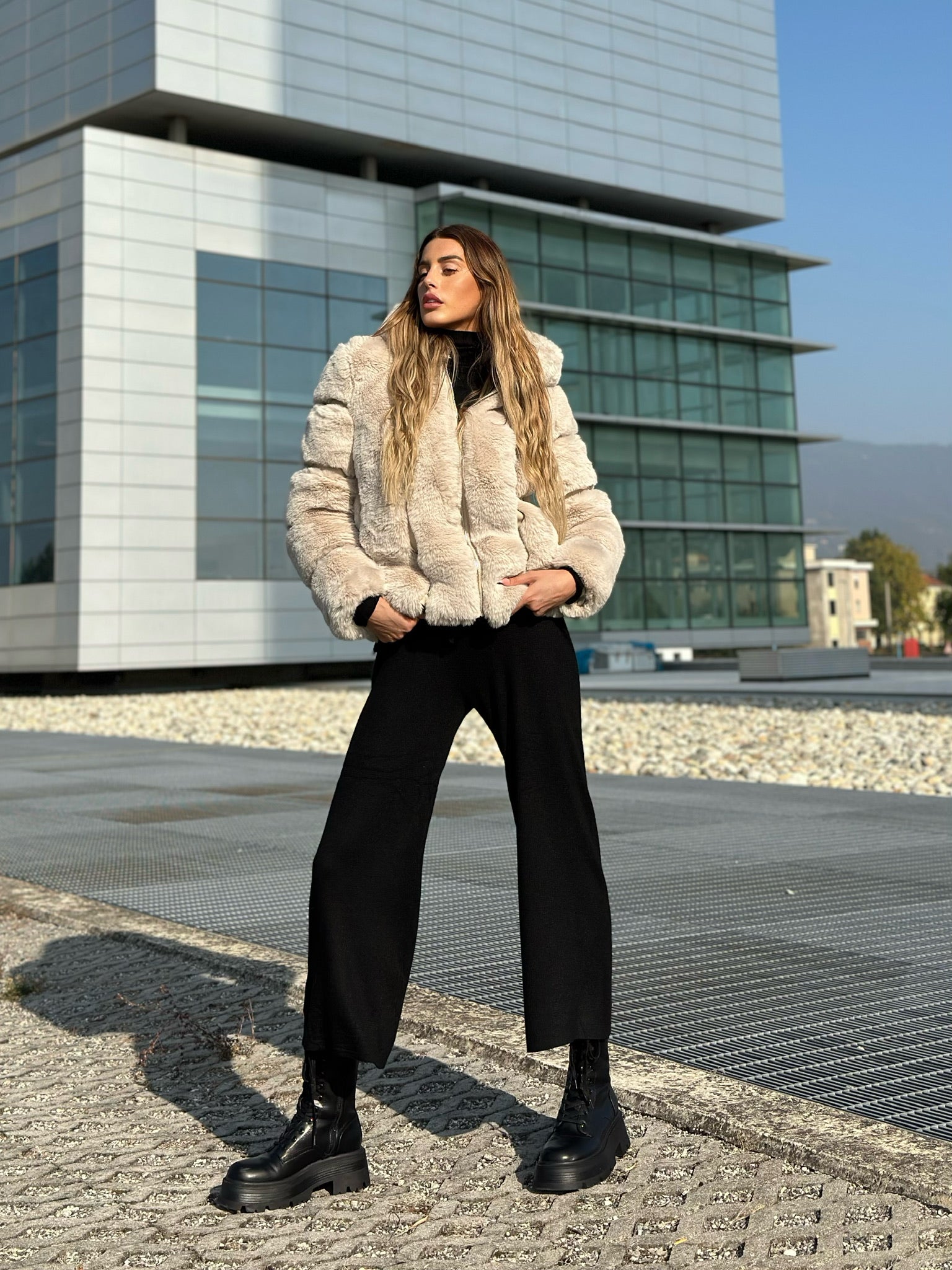 Eco-pelliccia Beige