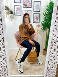 Maxi felpa easy camel
