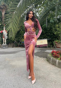 Completo top e gonna rosa