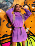 Abito in lana lilla