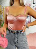 Body rosa con catena