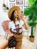 T-shirt con stampa Teddy
