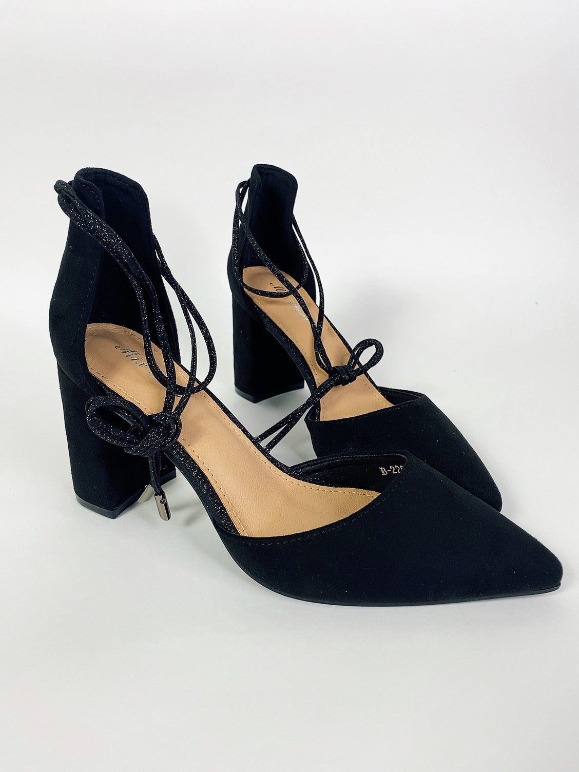 Sandalo alla schiava glitter total black