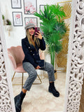 Blazer con bottoni Nero