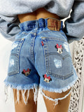 Short Levi’s Vintage stampa topolina con strappi