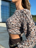 Maglione multicolor bianco