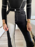 Jeans bianco nero
