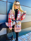 Cardigan frange e cinta con cuori top Quality