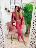 Coordinato tre pezzi fragola