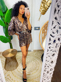 Abito con paillettes bronzo