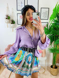 Camicia con borsetta lilla