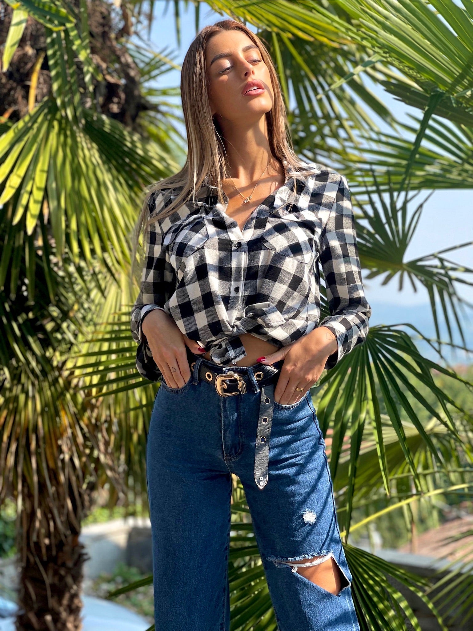 Camicia a quadri Black & White