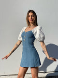 Abito di jeans con fiocchetti