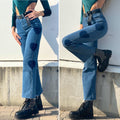 Jeans wide leg con cuori