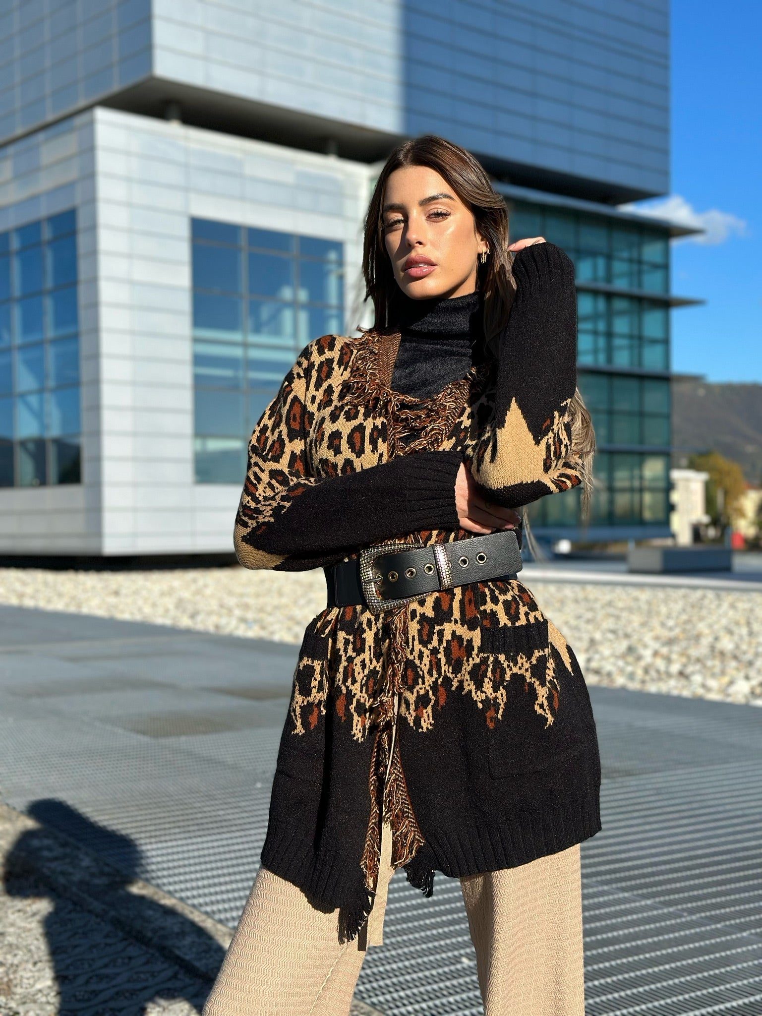 Cardigan animalier
