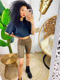 Maglia a top crop nera con elastico
