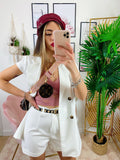 Completo Short e Smanicato Bianco
